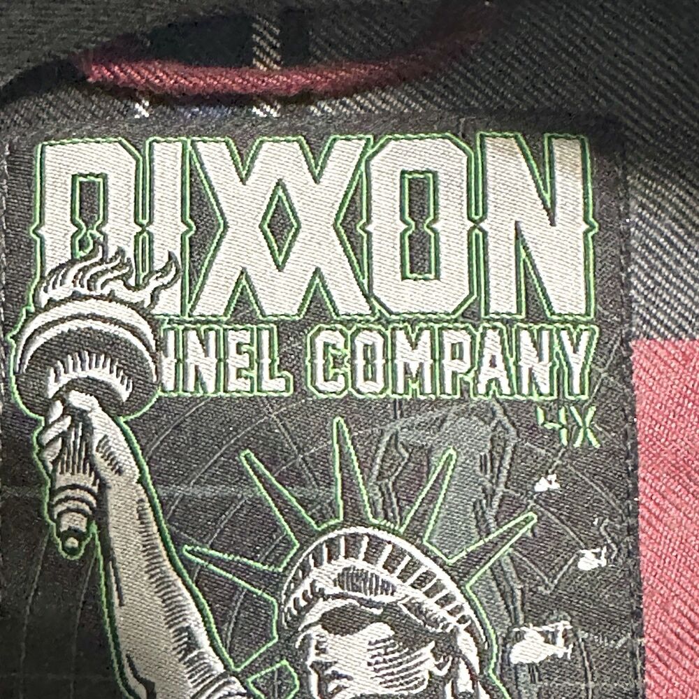 Dixxon Flannel Shirt Men’s Size 4X PLISSKEN Red Grey Plaid Long Sleeve - Picture 6 of 8